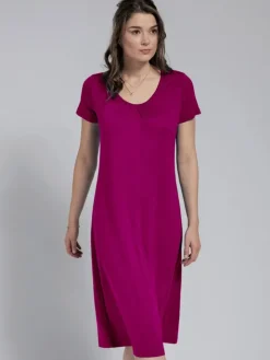 Seide mit Bio-Baumwolle NACHTHEMD uni von Kokon Zwo