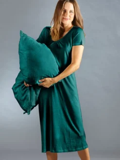 Seide mit Bio-Baumwolle NACHTHEMD uni von Kokon Zwo