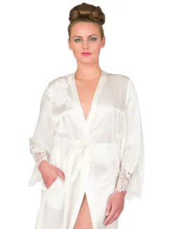 Seide Morgenmantel JARDIN kurz Marjolaine