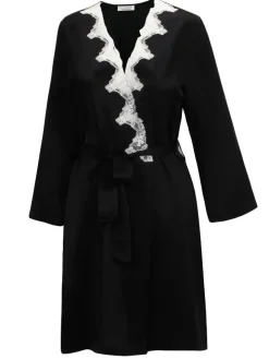 Seide Morgenmantel SATIN + LACE kurz von Eva B. Bitzer