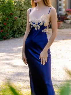 Seide Nachthemd lang MARJOLIE No. 4 von Marjolaine