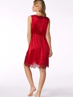 Seide Nachthemd PRIYA rot von Vivis