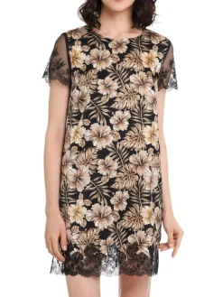 Seide Nachtkleid JOANNA mit Spitze von GATTINA