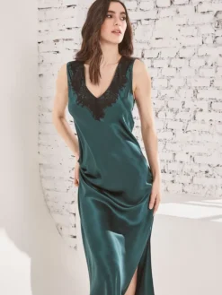 Seide Nachtkleid LEONA lang von Vivis