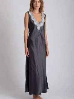 Seide Nachtkleid LEONA lang von Vivis