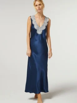 Seide Nachtkleid LEONA lang von Vivis
