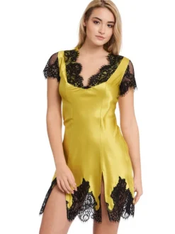 Seide Nachtkleid MAILIN Satin mit Spitze von GATTINA
