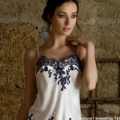 Seide Negligé CAPRICE mittellang von Marjolaine