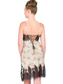 Seide Negligé ST. ELM mit Spitze Gattina