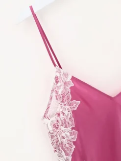 Seide Neglige LACE SEDUCTION dahlia pink von Luna di Seta