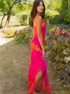 Seide Neglige lang MELINDA von Marjolaine