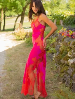 Seide Neglige lang MELINDA Luxus von Marjolaine