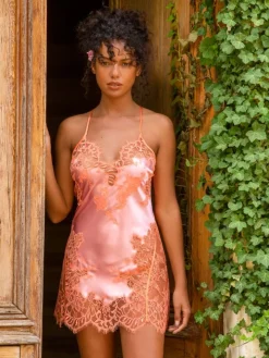 Seide Neglige NYMPHE No. 3 kurz bunt Marjolaine