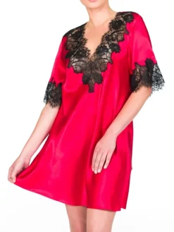 Seide Sleepshirt ST. ELM mit Spitze von Gattina