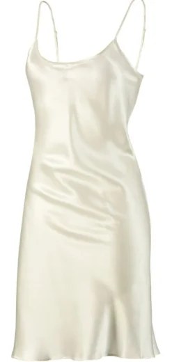Seide-Baumwolle Nachthemd SATIN knielang von Gattina