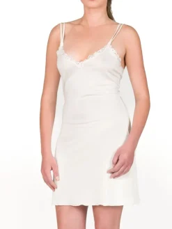 Seide-Baumwolle Nachthemd BERGEN gewirkt von Gattina