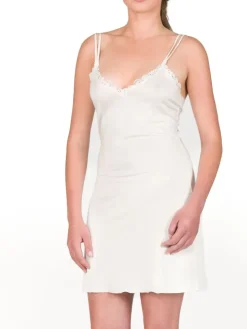 Seide-Baumwolle Nachthemd BERGEN gewirkt von Gattina