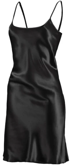 Seide-Baumwolle Nachthemd SATIN knielang uni von Gattina