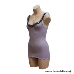 Seide-Baumwolle Seidentop FIOCCA mauve oder dunkelblau von Gattina