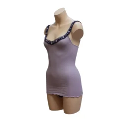 Seide-Baumwolle Seidentop FIOCCA mauve oder dunkelblau von Gattina