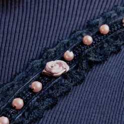 Seide-Baumwolle Unterhemd FIOCCA mauve oder marine von Gattina