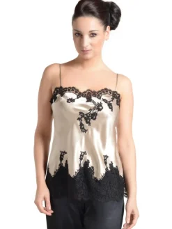 Seiden-Longtop JARDIN mit Spitze von Marjolaine