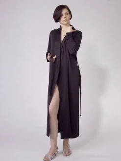 Seidenmix langer Morgenmantel ADELAIDE uni von Nightdreams