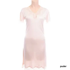 Seidenmix Wirkseide Kurzarm Nachthemd MAHÉ Nr. 1 von Nightdreams