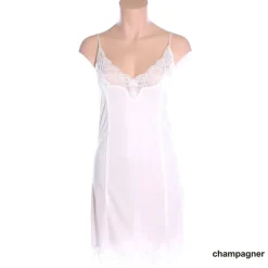 Seidenmix Wirkseide Spaghetti-Nachthemd MAHÉ von Nightdreams