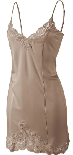 Seidennachthemd Wirkseide kurz TAHITI mit Spitze Gattina