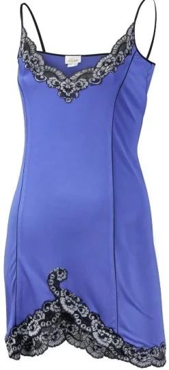 Seidennachthemd Wirkseide kurz TAHITI mit Spitze von Gattina