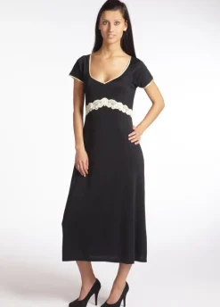 Seidennachtkleid mit Spitze TAHITI von Gattina