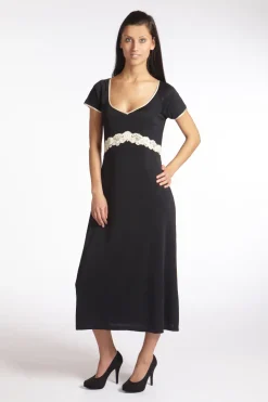 Seidennachtkleid mit Spitze TAHITI von Gattina