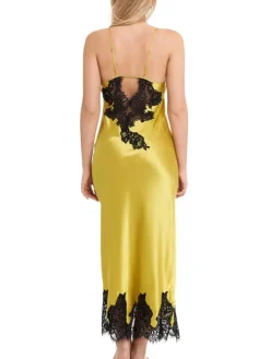 Seiden-Neglige lang MAILIN No. 2 Stretchseide mit Spitze von GATTINA