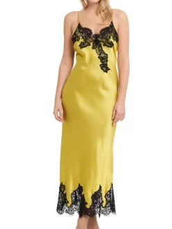 Seiden-Neglige lang MAILIN No. 2 mit Spitze von GATTINA