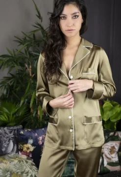 Seidenpyjama NOANE BICOLORE von Marjolaine