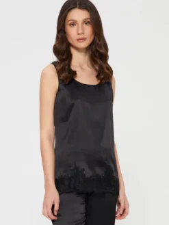 Seidentop Camisole SETA No. 11 mit Spitze uni von Chiara Fiorini