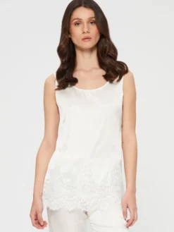 Seidentop Camisole SETA No. 11 mit Spitze edel von Chiara Fiorini