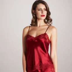 Seidentop DALIA mit Spitze uni von Vivis