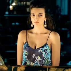 Seidentop GARDEN PRINT von Luna di Seta