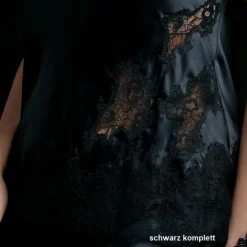 Seidentop STARSHINE schwarz oder gold Spitze von Gattina