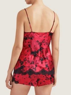 Seiden-Top TOI MON AMOUR rot-schwarz von Aubade