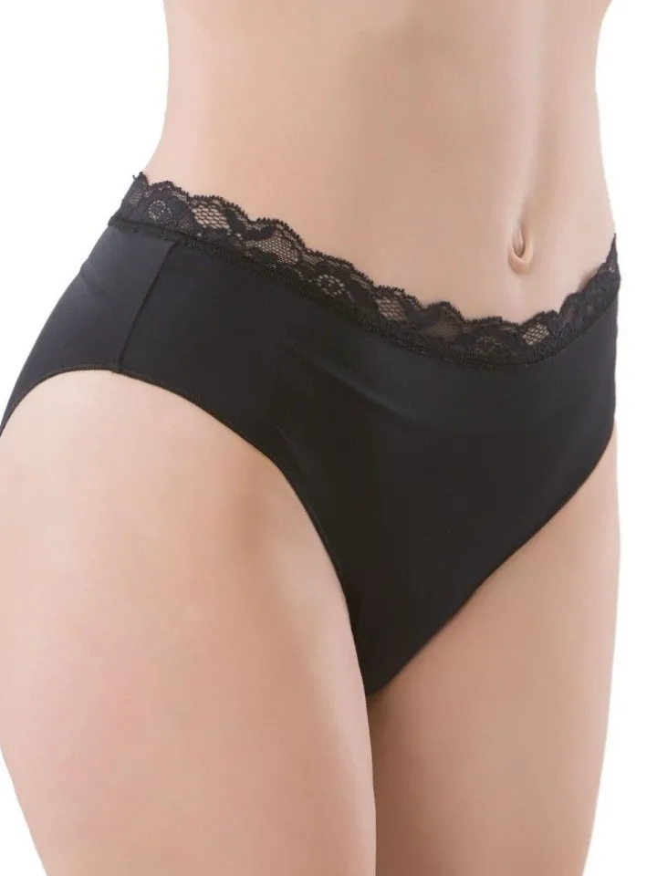 Slip Microfaser Spitze VERUSKA basic von Cotton Club Rubino