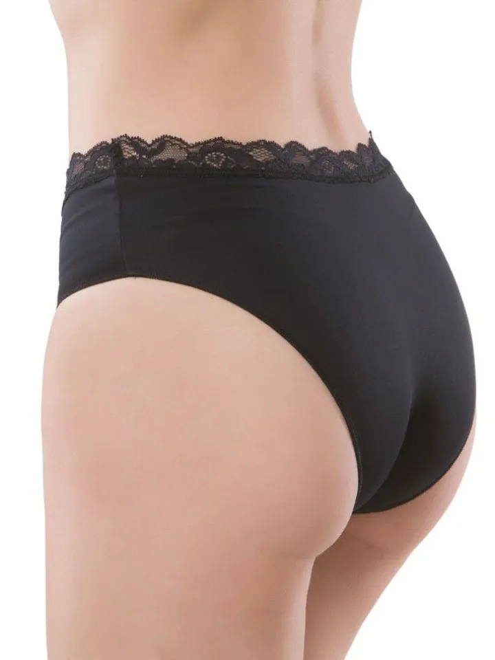 Slip Microfaser Spitze VERUSKA basic von Cotton Club Rubino