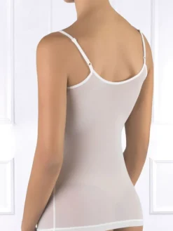 Spaghettiträger Top SORAYA Microtüll von Cotton Club Rubino