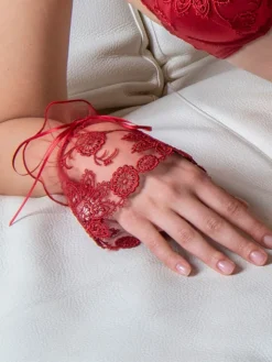 Spitze Arm-Stulpen BOUQUET DE FLEURS von Ambra