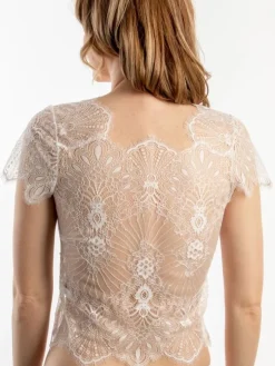Spitze Kurzarm Top von Prelude Milano