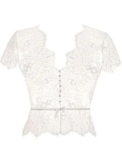 Spitze Kurzarm Top von Prelude Milano