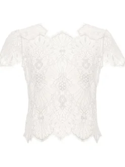 Spitze Kurzarm Top von Prelude Milano