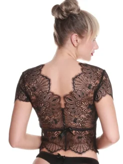 Spitze Kurzarm Top von Prelude Milano